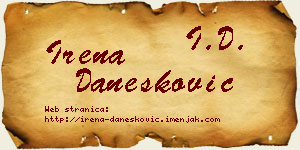 Irena Danesković vizit kartica